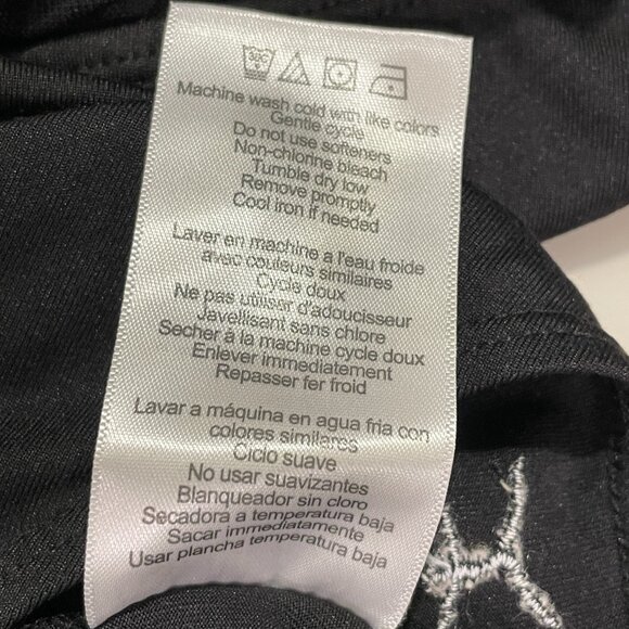 (NWT) DANSKIN Leotard 3/4 Sleeve Lattice Back, Black - L 12/14 - Picture 10 of 10